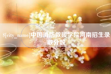 荆门中国消防救援学院河南招生录取分数
