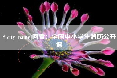 荆门回看：全国中小学生消防公开课