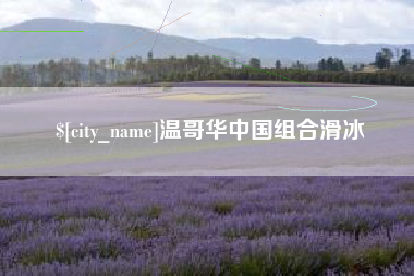 荆门温哥华中国组合滑冰