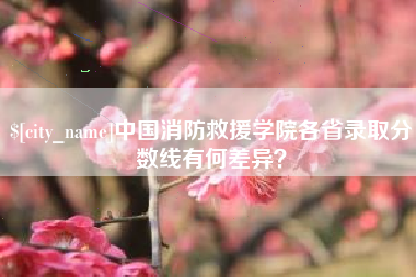 荆门中国消防救援学院各省录取分数线有何差异？