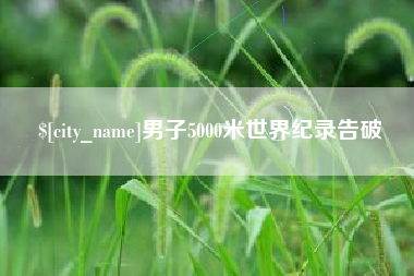 荆门男子5000米世界纪录告破
