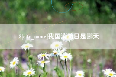 荆门我国消防日是哪天