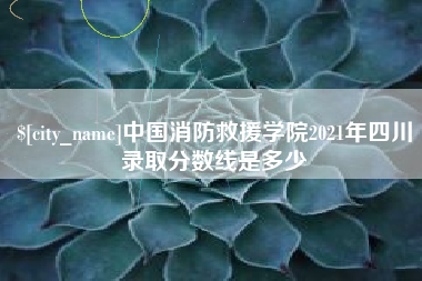 荆门中国消防救援学院2021年四川录取分数线是多少