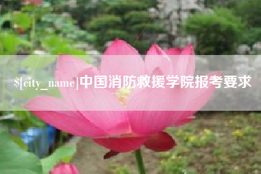 荆门中国消防救援学院报考要求