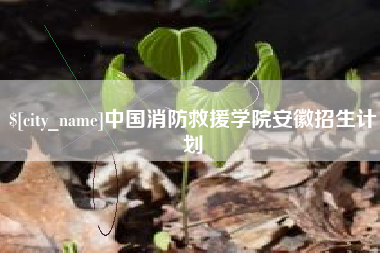 荆门中国消防救援学院安徽招生计划