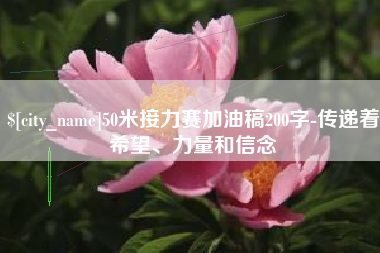 荆门50米接力赛加油稿200字-传递着希望、力量和信念