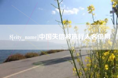 荆门中国失信被执行人名单网