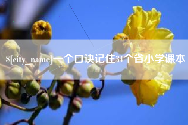 荆门一个口诀记住34个省小学课本