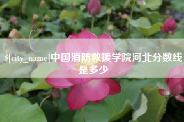 荆门中国消防救援学院河北分数线是多少