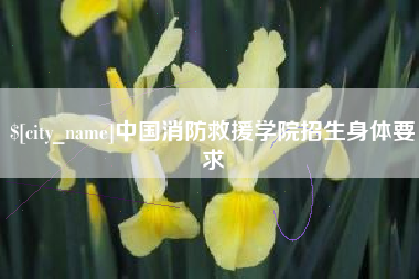 荆门中国消防救援学院招生身体要求