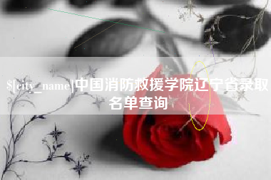 荆门中国消防救援学院辽宁省录取名单查询
