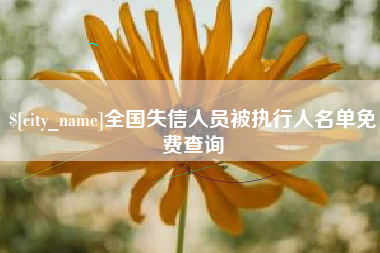 荆门全国失信人员被执行人名单免费查询