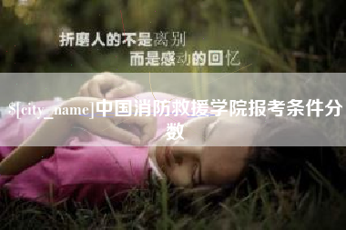 荆门中国消防救援学院报考条件分数