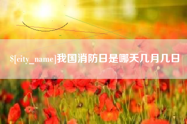 荆门我国消防日是哪天几月几日