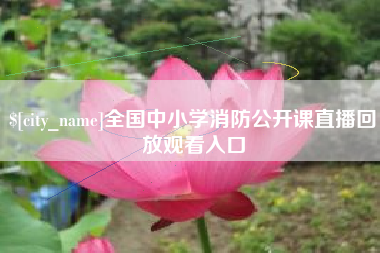 荆门全国中小学消防公开课直播回放观看入口