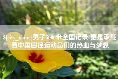 荆门男子5000米全国记录-更是承载着中国田径运动员们的热血与梦想