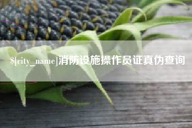荆门消防设施操作员证真伪查询