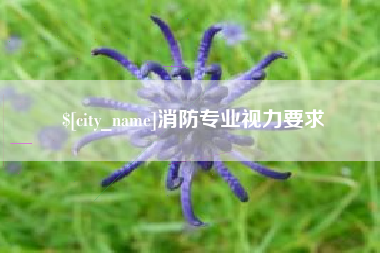 荆门消防专业视力要求