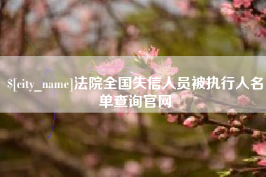 荆门法院全国失信人员被执行人名单查询官网