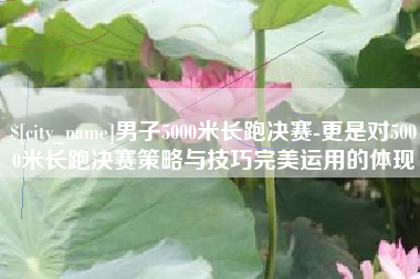 荆门男子5000米长跑决赛-更是对5000米长跑决赛策略与技巧完美运用的体现
