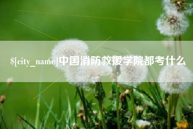 荆门中国消防救援学院都考什么