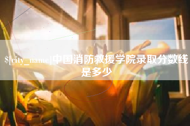 荆门中国消防救援学院录取分数线是多少