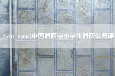 荆门中国消防中小学生消防公开课