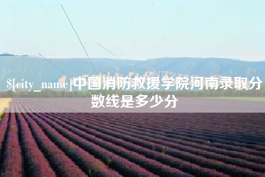 荆门中国消防救援学院河南录取分数线是多少分