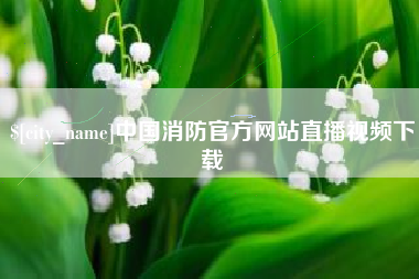 荆门中国消防官方网站直播视频下载