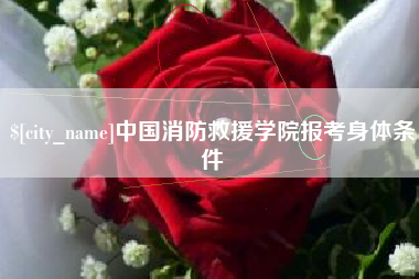 荆门中国消防救援学院报考身体条件