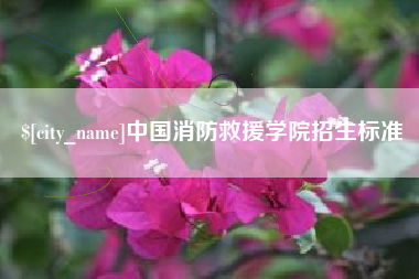 荆门中国消防救援学院招生标准
