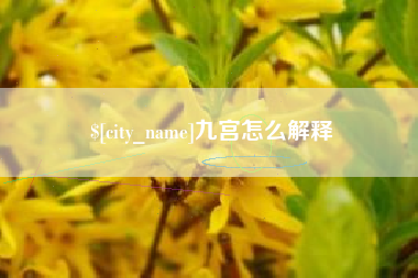 荆门九宫怎么解释
